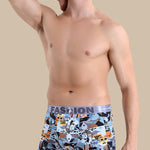3 Pack Men's Cartoon Modal Printed Briefs And Trunks