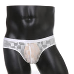 2 Pack Men's Sheer Mesh U-Pouch Ultra-Thin Low-Rise & Sexy Breathable Comfort Bikini
