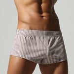 2 Pack Men's Breathable Cotton Classic Pinstripe Home Shorts