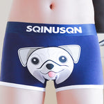3 Pack Men's Comfortable Cotton Printed Mid-Rise Anti-Chafing Trunks