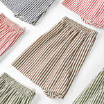 Men's Thin Loungewear Pants Loose Striped Breathable Shorts