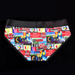 2 Pack Men's Stretch Fit Doodle Print Low-Rise Briefs