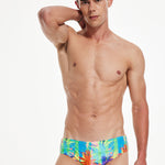 Vibrant Quick-Dry Swim Briefs for Men