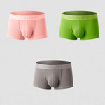 2 Pack Men's Single-Layer U-Pouch Ribbed Sweat-Absorbing Breathable Trunks