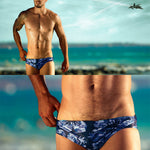 Men's Anti-Chafing Stretch Fabric Bold Prints Quick-Dry Swim Briefs