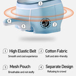 2 Pack Men’s Separate Support Pouch Cotton Trunks
