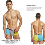 2-pack Men's Colorblock Cotton Boxer Briefs