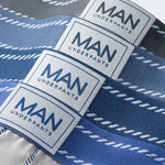 3 Pack Men's Striped Cotton Blend Trunks