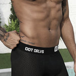 2 Pack Men's Sexy Transparent Seamless Mesh Solid Color Breathable Trunks & Bikini