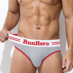 3 Pack Men's Low-Rise Sports Breathable Fitness Hip-Lifting Cotton Briefs