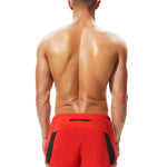 Men's Casual Athletic Shorts with Zipper Pockets and Lining