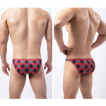 Men's Rhombus Check Pattern Pouch Briefs