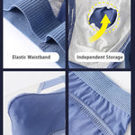 3 Pack Men's Low-Rise Ice Silk High-Stretch U-Convex Large Pouch Briefs