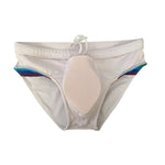 Men's Colorful Striped Stretch Fit Comfy Waistband Swim Briefs