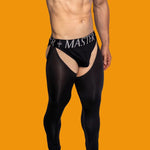 Men's Low-Waist Sexy Hollow Silk-Smooth Semi-Transparent Thermal Pants
