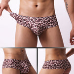 4 Pack Men's Breathable & Quick-Dry Printed U-Pouch Mesh T-Back Trunks