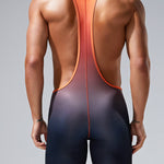 Men's Skin-Friendly Sporty Cut Body-Contouring Fit Wrestling Singlet Bodysuit