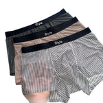 3 Pack Men's 10A Antibacterial Ultra Thin Ice Silk Naked Feel Trunks