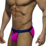 Men's Dual-Tone Swim Briefs with Removable Padding