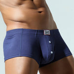 2 Pack Men's Soft Solid Color Simple Comfortable Breathable Trunks