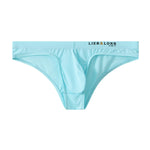 4 Pack Men's Ice Silk Low-Rise Big Pouch Sexy Comfortable Bikini