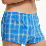 Men’s Vent Classic Plaid Cotton Boxers With Fly