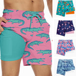 Men's Lightweight & Airy Quarter-Length Swim & Walk Quick-Dry Loose Fit Board Shorts