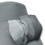 Men's High Waist Plus Fleece Cotton Warm Pants with  with Fly