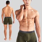 2 Pack Men's 3-Way Lift Icy Silk Striped Ultra Comfort & Breathable Boxer Briefs