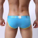 Zipper Belt Printed Cotton Pouch Briefs