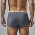 2 Pack Men's Low-Rise Solid Breathable Cotton Trunks