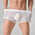 3 Pack Men's Ice Silk Breathable Lightweight 10A Antibacterial Lace Trunks