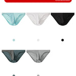 3 Pack Men's Mesh Sexy Low Waist Big Pouch Briefs