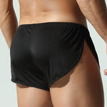2 Pack Men's Solid Color Second-Skin Soft-Touch Quick-Dry Boxer Shorts