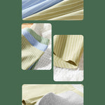 4 Pack Men's Antibacterial Cotton Gusset Striped Lightweight Trunks