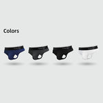 4 Pack Men's Stretch Support Panel Thongs