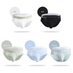 4 Pack Men's Modal Skin-Friendly Solid Color Mid-Rise Briefs