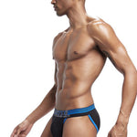 Men's Color Fabric Elastic Waistband Bikini