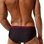 Men's Supportive Fit Anti-Odor Glazed Solid Color Low-Rise Swim Trunks