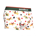 2 Pack Men's Seamless Comfort Playful Style Prints Breathable Trunks
