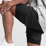 Men's Quick Dry Athletic Shorts With Phone Pockets