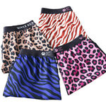 3 Pack Men's Leopard Print Ice Silk Loose-Fit Breathable Boxer Shorts