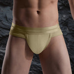 3 Pack Men's Soft Cotton Blend Waffle Briefs with Separate Pouch and High-Leg Cut