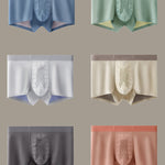 3 Pack Men's Seamless Breathable Trunks with 7A Antibacterial Mulberry Silk Lining