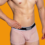 3 Pack Men's Lace Mesh Quick-Drying Breathable Solid Color Trunks