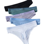 4 Pack Men's Second-Skin Feel 3D Pouch Cooling Touch Thongs