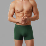2 Pack Men's Seamless Ice Silk Smooth Touch Antibacterial Boxer Briefs