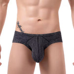 2 Pack Men's Low Rise Back Hollow 3D U-convex Large Pouch T-Back Briefs