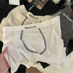 3 Pack Men's Ice Silk Full-Coverage Antibacterial Mid-Rise Boxer Briefs