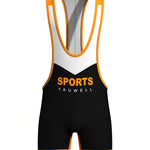 Men's Stretch Fit Gym & Running Anti-Odor Seamless Wrestling Singlet Bodysuit